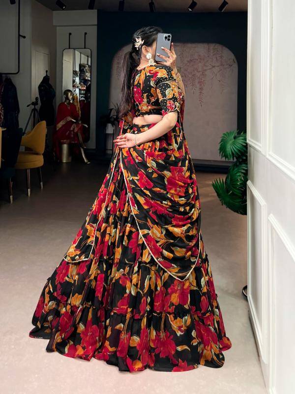 LNB 1145 Marble BLK Bulk Lehenga choli exporter in Mumbai